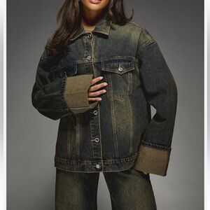 Misguided Denim Oversized Trucker Jacket size XS Mew with tags